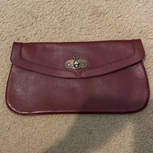Etienne Aigner handmade maroon handbag
